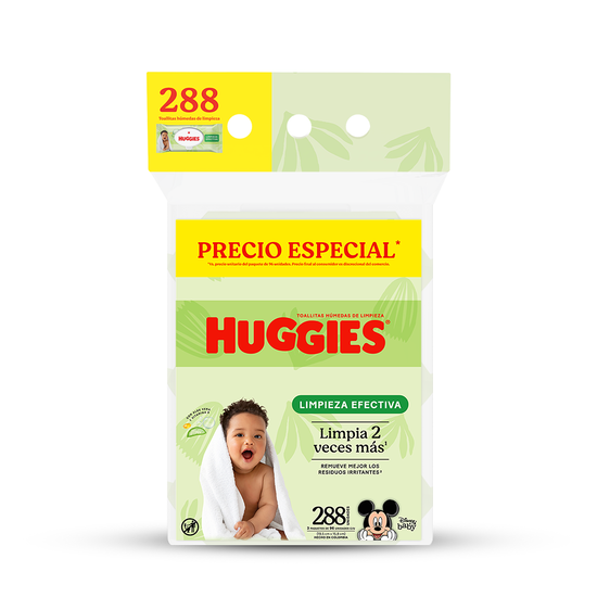 Toallitas Húmedas Huggies Limpieza Efectiva, 288uds